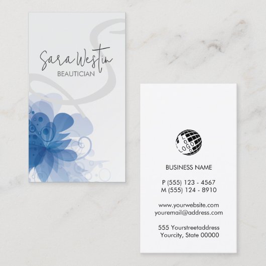 Monogram schoonheidsspecialist Beaty Consultant Visitekaartje (Voorkant / Achterkant)