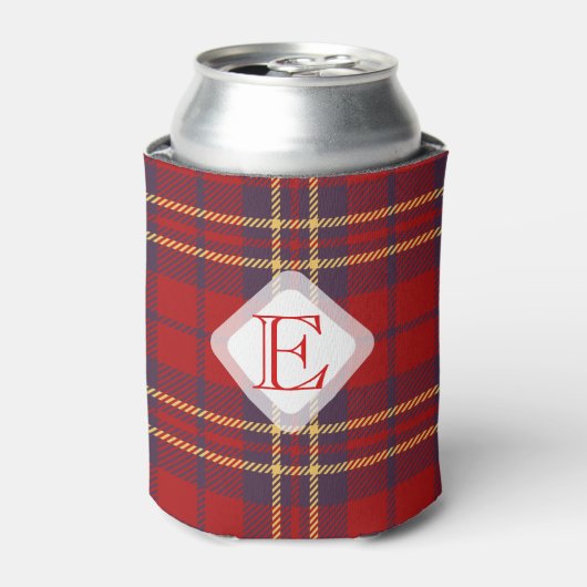 Monogram, Scottish Highland clan red plaid tartan: Blikjeskoeler (Blikje Voorkant)