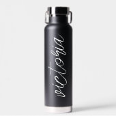 Monogram Script Black Water Fles (Voorkant)