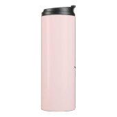 Monogram Script Blush Pink Thermal Tumbler Thermosbeker (Gedraaid links)