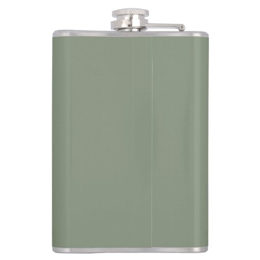 Monogram Script Branch Sage Green Wedding Heupfles (Achterkant)