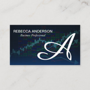 Monogram Script Gray Financieel overzicht aandel Visitekaartje