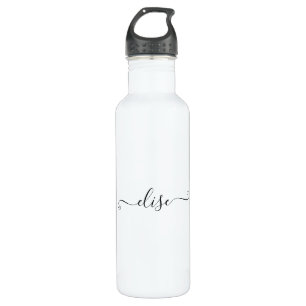 Monogram Script Kalligrafie Eenvoudige naam Waterfles