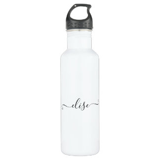 Monogram Script Kalligrafie Eenvoudige naam Waterfles
