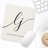 Monogram Script Kalligrafie Elegant Vrouwelijk Ivo Muismat