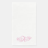 Monogram-script keukenpapier servet (Voorkant)