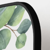 Monogram Script Naam Eucalyptus Groene Begroeiing Pickleball Paddle (Links Detail)