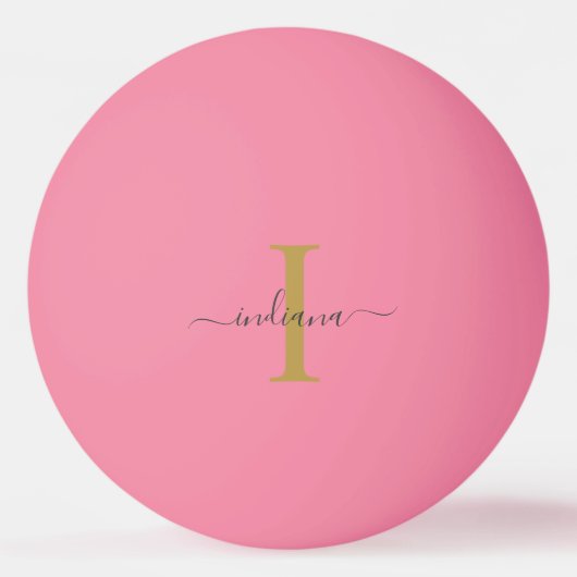 Monogram Script Naam Modern Modern Pingpongballen (Voorkant)