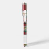 Monogram Script Naam Plaid Rood Patroon Rustiek Case-Mate iPhone Case (Achterkant / Links)
