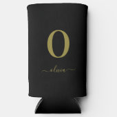 Monogram Script Name Personated Black and Gold (Voorkant)