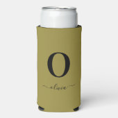 Monogram Script Name Personated Gold en Black (Seltzer Voorkant)