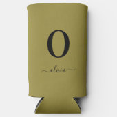 Monogram Script Name Personated Gold en Black (Voorkant)