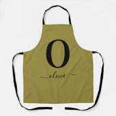 Monogram Script Name Personated Gold en Black Schort (Voorkant)
