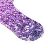 Monogram Script Paars Glitter Girly Name Snijplank (Hoek)