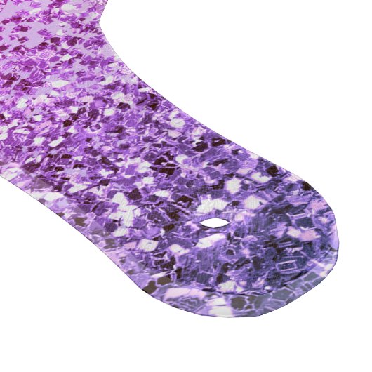 Monogram Script Paars Glitter Girly Name Snijplank (Hoek)