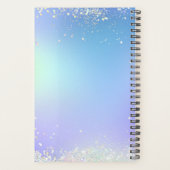 Monogram Script Rainbow Glitter Blue Paars Planner (Achterkant)