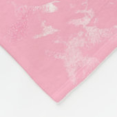 Monogram Script Roze Wit Grijs Marmer Trendy Fleece Deken (Hoek)