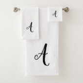 Monogram Script Trouwbadhanddoek Set Bad Handdoek (Insitu)