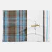Monogram script vastgelegd Tartan Clan Anderson Ch Theedoek (Horizontaal)