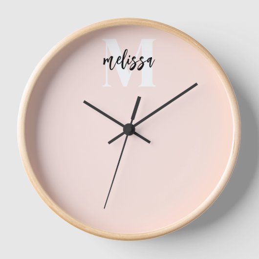 Monogram scriptkalligrafie Blush roze (Voorkant)