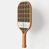 Monogram scriptnaam Pset Clan Buchanan Tartan Pickleball Paddle (Links)