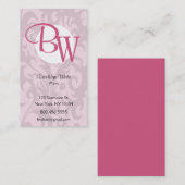 Monogram Scroll Contactkaartje (Voorkant / Achterkant)