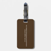 Monogram  Seashell op Cream en Brown Bagagelabel (Achterkant verticaal)