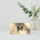 Monogram Sepia Grunge Visitekaartje (Staand voorkant)