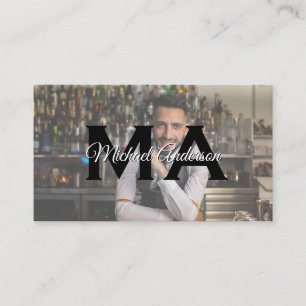 Monogram Serif   Bartender Visitekaartje