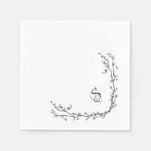 Monogram servetten van papier
