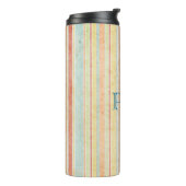 Monogram Shabby Stripes Thermosbeker (Gedraaid links)