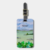 Monogram Shamrock Bagagelabel (Voorkant verticaal)