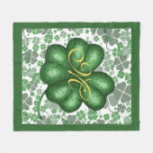 Monogram Shamrock Fleece Blanket (Voorkant (Horizontaal))