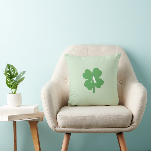 Monogram Shamrock Irish Kussen (Stoel)