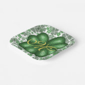 Monogram Shamrock Papieren Bordje (Gebogen)