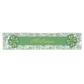 Monogram Shamrock Table Runner Korte Tafelloper (Horizontaal)