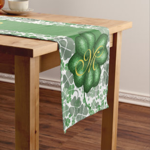 Monogram Shamrock Table Runner Korte Tafelloper