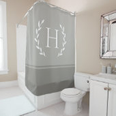 Monogram Shower Curtain - Elegant Initial Bathroom Douchegordijn (In situ)
