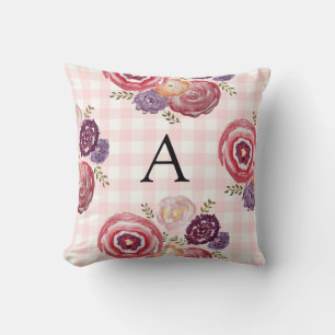 Monogram Sierkussen voor Floral schilderen