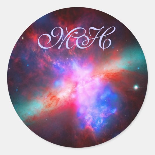 Monogram - Sigarenstelsel - Messier 82 Ronde Sticker (Voorkant)