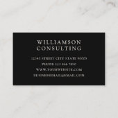 Monogram Silver Black Visitekaartje (Achterkant)