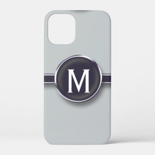 Monogram Silver Foil Schrijfbriefje Case-Mate iPhone Case (Achterkant)