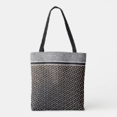 Monogram Silver Glitter en Black Mode Chic Draagtas (Achterkant)