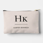 Monogram Simple Blush Pink Chic Monogramed Etui (Achterkant)