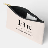 Monogram Simple Blush Pink Chic Monogramed Etui (Open)