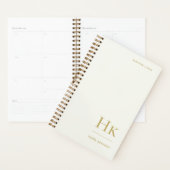 Monogram Simple Elegant Ivory Gold Personalized (Devant avec enveloppe)