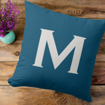 Monogram Simple Elegant Modern Blue