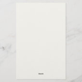 Monogram Simple Ivory Gold Monogrammed Custom Briefpapier (Achterkant)