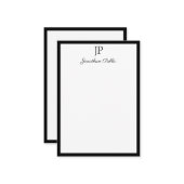 Monogram Simple Sjabloon Handwrite Script (Voorkant / Achterkant in situ)