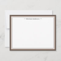 Monogram Simple Tan Border Classic Persoonlijk nr.